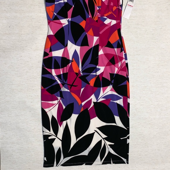 London Times Geo Print Sleeveless Dress - Picture 2 of 6